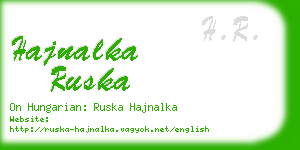 hajnalka ruska business card